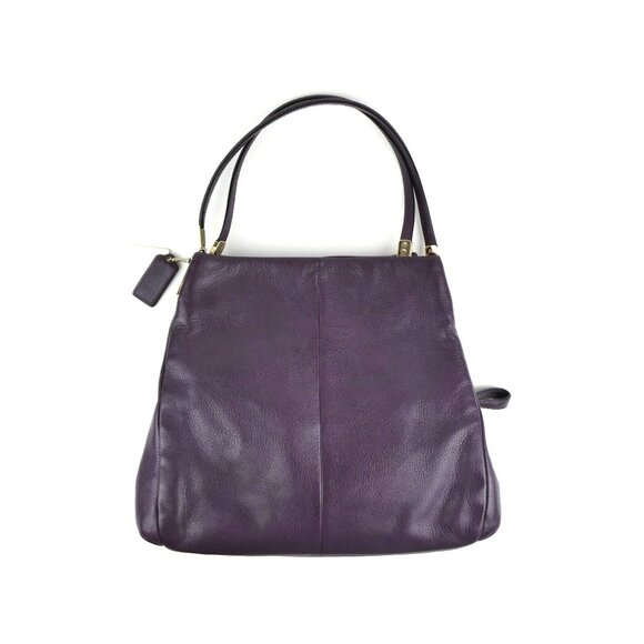 Coach Madison Phoebe Purple Leather Hobo Shoulder Bag 26224 - Picture 6 of 13